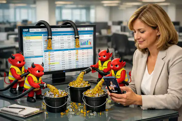 AI agenty jsou velkým rizikem pro datovou bezpečnost. Ilustrace generovaná AI