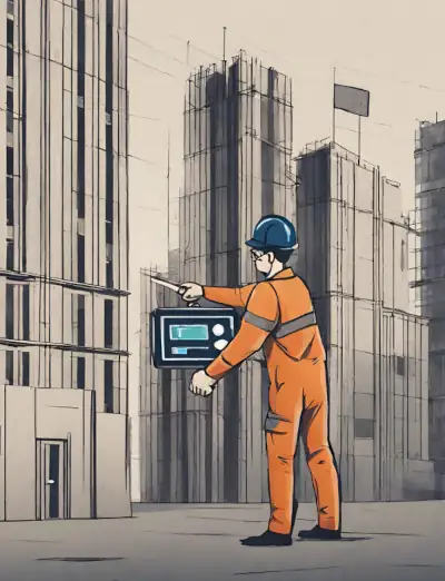 Pracovník kontrolující kvalitu - ilustrace AI